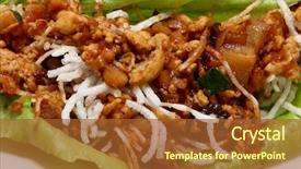  Presentation with iceburg - Presentation theme enhanced with water chestnut scallion soy iceburg background and a red colored foreground