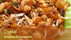  Presentation with iceburg - Beautiful presentation theme featuring water chestnut scallion soy iceburg backdrop and a tawny brown colored foreground