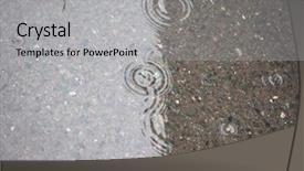  Presentation with rain water - Slides enhanced with water circles in a puddle background and a light gray colored foreground