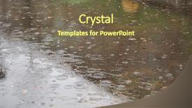  Presentation with rain water - Slides featuring water circles in a puddle background and a tawny brown colored foreground