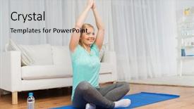  Presentation with meditation - Cool new PPT layouts with water class 7 - woman making yoga meditation backdrop and a  colored foreground