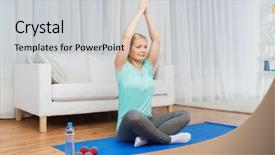  Presentation with lotus - PPT theme enhanced with water class 7 - woman making yoga meditation background and a  colored foreground