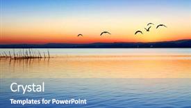  Presentation with water color - Audience pleasing presentation theme consisting of water color backdrop and a teal colored foreground