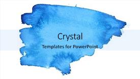  Presentation with watercolor - PPT theme having water colour - blue watercolor brush strokes background and a light blue colored foreground