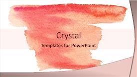  Presentation with watercolor red - Audience pleasing slide deck consisting of water colour - red watercolor brush strokes backdrop and a coral colored foreground
