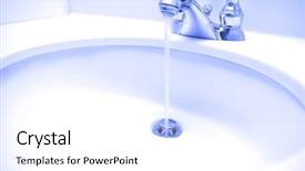  Presentation with bathroom - Audience pleasing slides consisting of water coming out of spout backdrop and a white colored foreground
