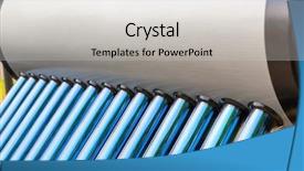  Presentation with solar panel - Presentation design with water conservation tech - hydraulic solar panel background and a light gray colored foreground