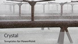  Presentation with water heat - Presentation theme having water cooling system of heat background and a light gray colored foreground