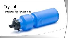  Presentation with water cycle - Colorful slide deck enhanced with water cycle - blue bike bottle isolated backdrop and a white colored foreground