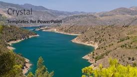  Presentation with water dam - Presentation with water-dam-rules-embalse-de background and a light blue colored foreground