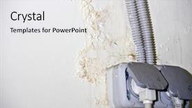  Presentation with mold - Theme enhanced with water damage - mold on the wall background and a white colored foreground