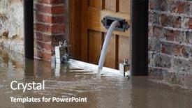  Presentation with water river - Beautiful slides featuring water damage - river ouse overflows into nearby backdrop and a gray colored foreground