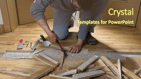  Presentation with floor - Beautiful slides featuring water damage - unfixing wooden floor backdrop and a tawny brown colored foreground