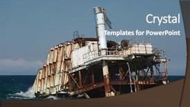  Presentation with structure - Slides enhanced with water desalination - decayed industrial structure background and a seafoam green colored foreground