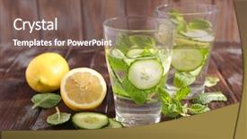  Presentation with detox - Slide deck consisting of water detox with cucumber background and a violet colored foreground