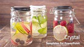  Presentation with detox - Slide set having water detox background and a coral colored foreground