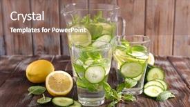  Presentation with detox - Slides having water detox background and a violet colored foreground