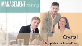  Presentation with business training - Amazing slide deck having water developmentproject - concept of management training people backdrop and a lemonade colored foreground