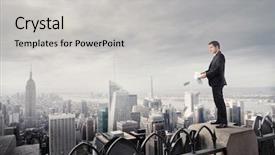  Presentation with track field throwing - Colorful theme enhanced with wastage - businessman throwing some banknotes backdrop and a light gray colored foreground