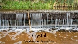  Presentation with water dam - Presentation theme enhanced with water diversion dam background and a coral colored foreground