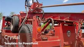  Presentation with water drilling - Cool new PPT theme with water-drilling-rig-used backdrop and a tawny brown colored foreground