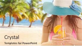  Presentation with girl scouts explorer summer - Slide set with water drinks maple - beautiful young girl background and a lemonade colored foreground