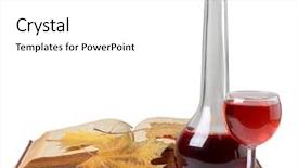  Presentation with wine book - Theme enhanced with water drinks maple - color photo of a glass background and a white colored foreground