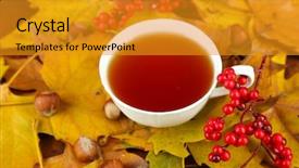  Presentation with water cup - Amazing presentation design having water drinks maple - cup of hot beverage backdrop and a gold colored foreground