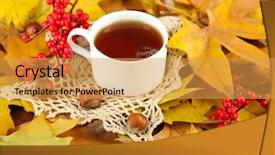  Presentation with water cup - Presentation theme consisting of three wicker boxes isolated on white background background and a lemonade colored foreground