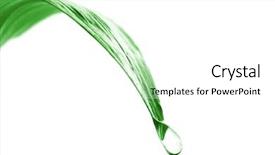  Presentation with water leaf - Beautiful presentation theme featuring water dripping off a leaf backdrop and a white colored foreground