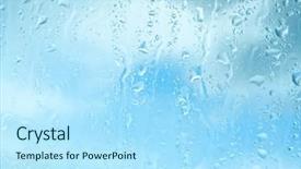  Presentation with water drop - Audience pleasing presentation consisting of water drop background water drops backdrop and a arctic colored foreground