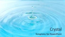  Presentation with drop - Beautiful presentation theme featuring water drop close-up backdrop and a cyan colored foreground