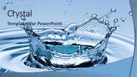  Presentation with cold water - Cool new PPT layouts with water drop in freeze motion backdrop and a light blue colored foreground