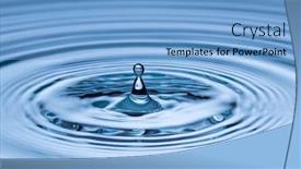  Presentation with water drop - PPT theme enhanced with water-drop-in-freeze-motion background and a light blue colored foreground