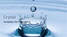  Presentation with water drop - Colorful presentation enhanced with water-drop-in-freeze-motion backdrop and a light blue colored foreground