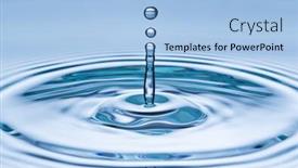 Presentation with water drop - Slide set enhanced with water-drop-in-freeze-motion background and a light blue colored foreground