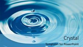  Presentation with water ripple - Amazing slide deck having water drop making a ripple backdrop and a light blue colored foreground