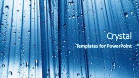  Presentation with water drop - Presentation with water drop on blue plastic background and a ocean colored foreground