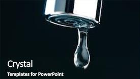  Presentation with water faucet - Colorful slide deck enhanced with water drop on faucet macro backdrop and a black colored foreground