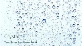 Presentation with water drop - Presentation theme with water-drop-on-glass-raindrops background and a sky blue colored foreground