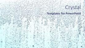 Presentation with water color - Colorful slide deck enhanced with water-drop-on-glass-raindrops backdrop and a sky blue colored foreground