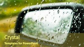  Presentation with water drop - Colorful PPT layouts enhanced with water drop on glass backdrop and a tawny brown colored foreground