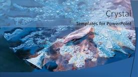  Presentation with lotus water - Slides consisting of water-drop-on-lotus-leaf background and a light blue colored foreground