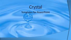  Presentation with water drop - Beautiful slide set featuring water drop splash and ripple backdrop and a light blue colored foreground