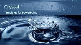  Presentation with water drop - Amazing presentation theme having water drop splash crown backdrop and a ocean colored foreground