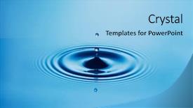  Presentation with water drop - Amazing presentation theme having water drop backdrop and a light blue colored foreground