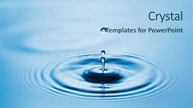  Presentation with drop of water - Slide deck having water drop background and a light blue colored foreground