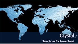  Presentation with water droplets - Beautiful presentation theme featuring weather maps - close up shot of water backdrop and a ocean colored foreground