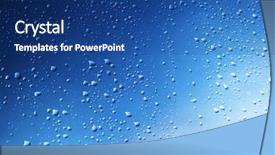  Presentation with water drops - Amazing slides having water drops background texture backdrop and a ocean colored foreground