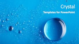  Presentation with pure water - Beautiful theme featuring water-drops background backdrop and a light gray colored foreground
